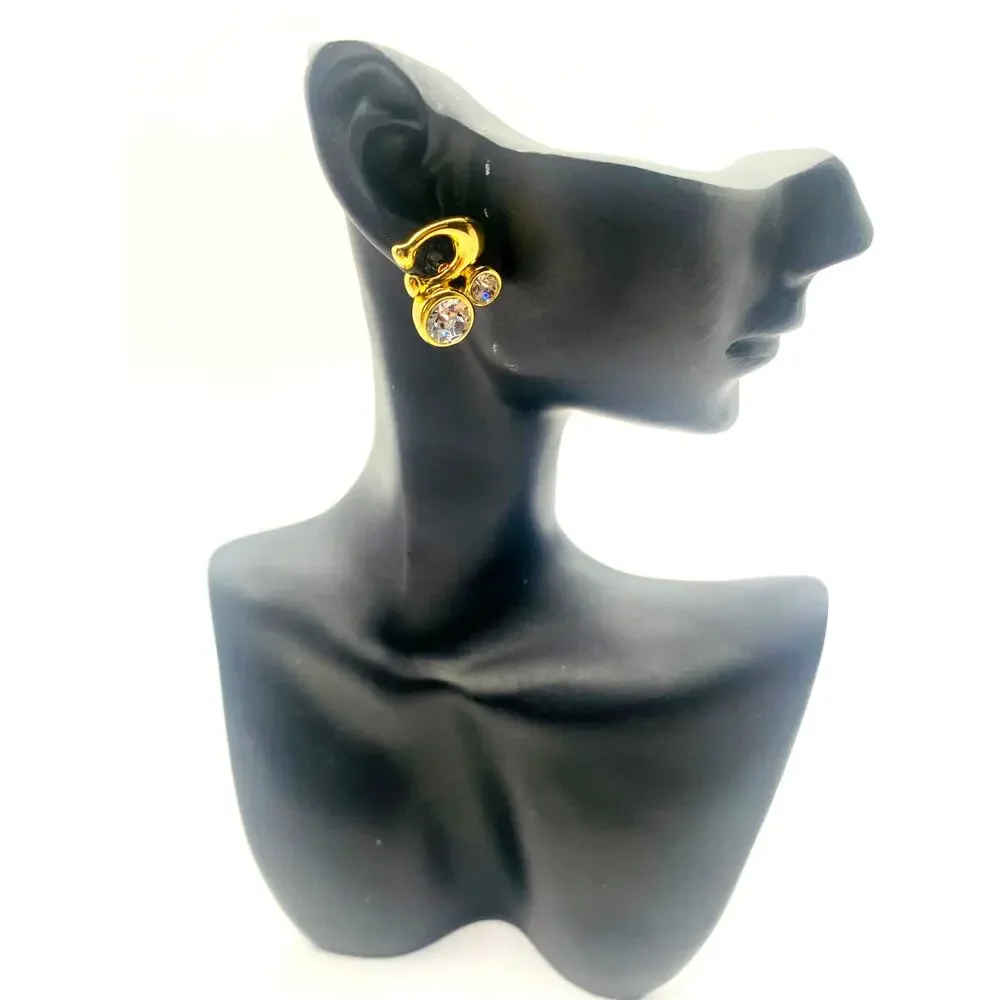 Coach Signature Crystal Cluster Stud Earrings - Picture 3 of 5